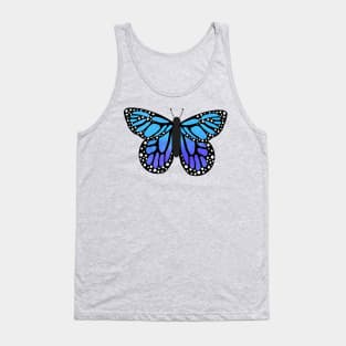 Blue ombré butterfly Tank Top